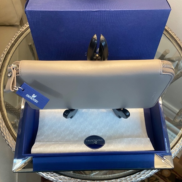Genuine New in Box Swarovski Leather Wallet - Suede Lined - Picture 4 of 11